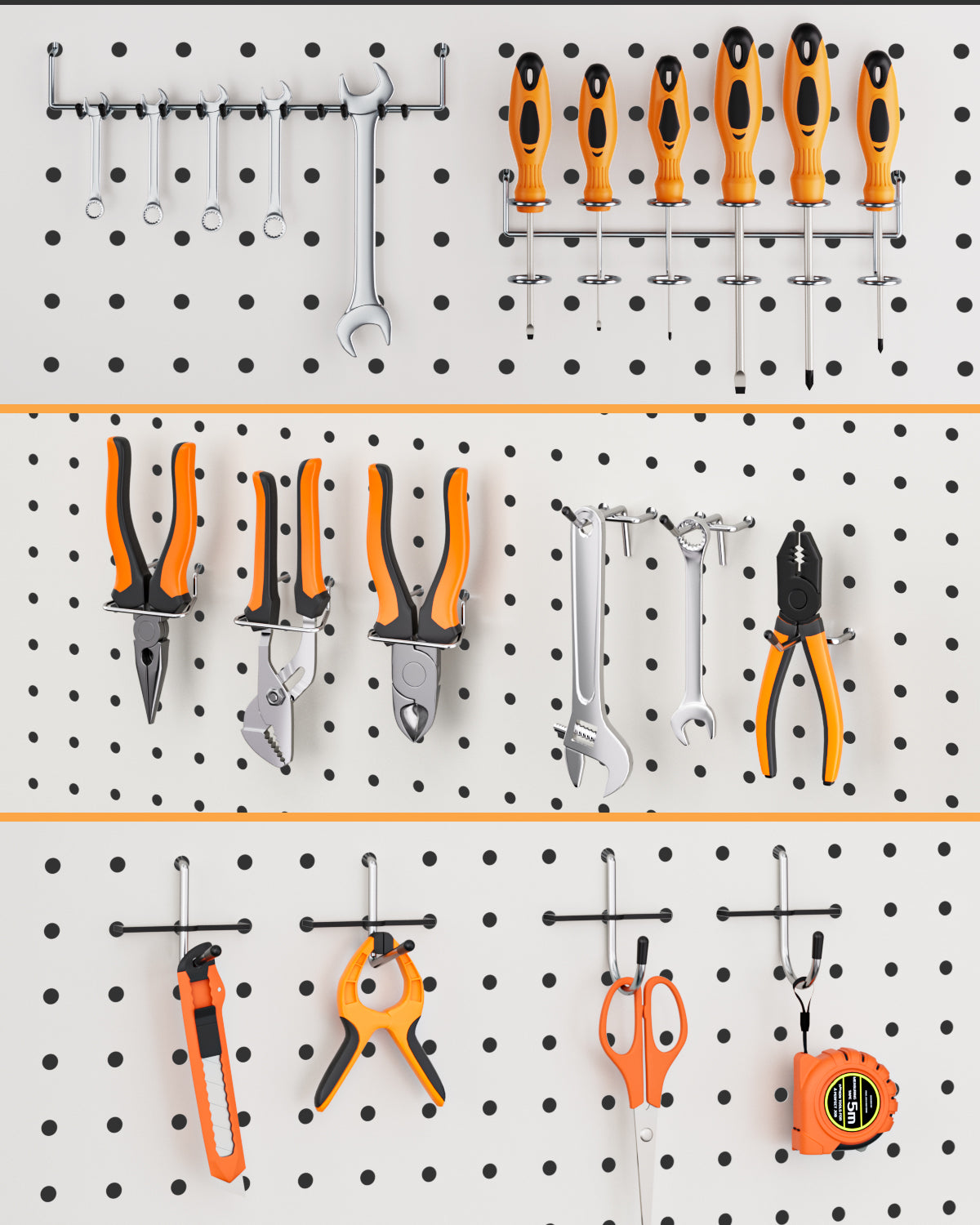 INCLY Pegboard Hooks Set for Hanging Tools, 206PCS Heavy Duty Peg Hook Hanger & Holder Fit 1/4 1/8 Inch Pegboard for Craft Assortment Garage Organizer Bins Attachment Peg Board Accessories