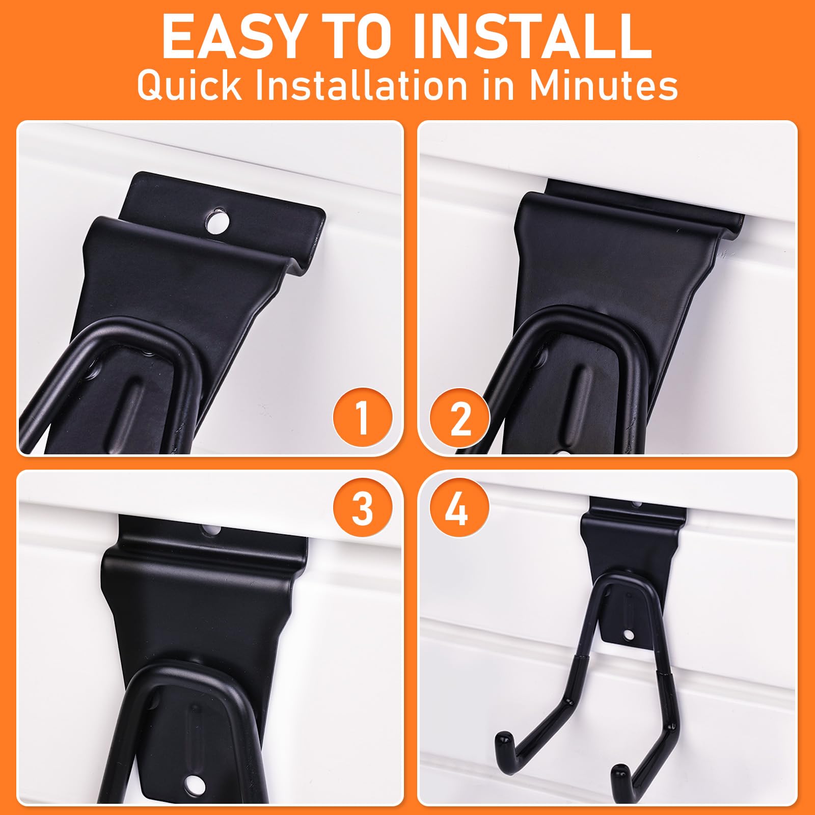 INCLY 24 Pack Heavy Duty Slatwall Hooks - Thumbnail 3